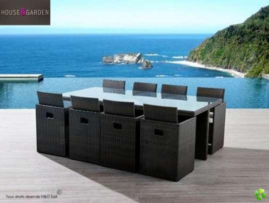 salon resine tressee encastrable