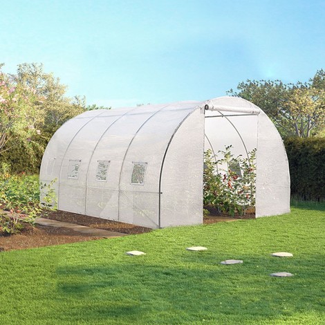 Serre Tunnel De Jardin Portable 2 En 1 - 3x0,45x0,45 M - Film PE Ou Filet D'ombrage - Pour Balcon, Terrasse, Potager