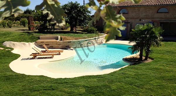 sol caoutchouc piscine