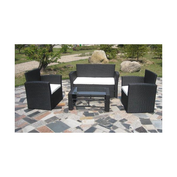 solde salon de jardin resine tressee