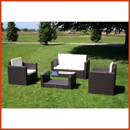 solde salon de jardin resine tressee