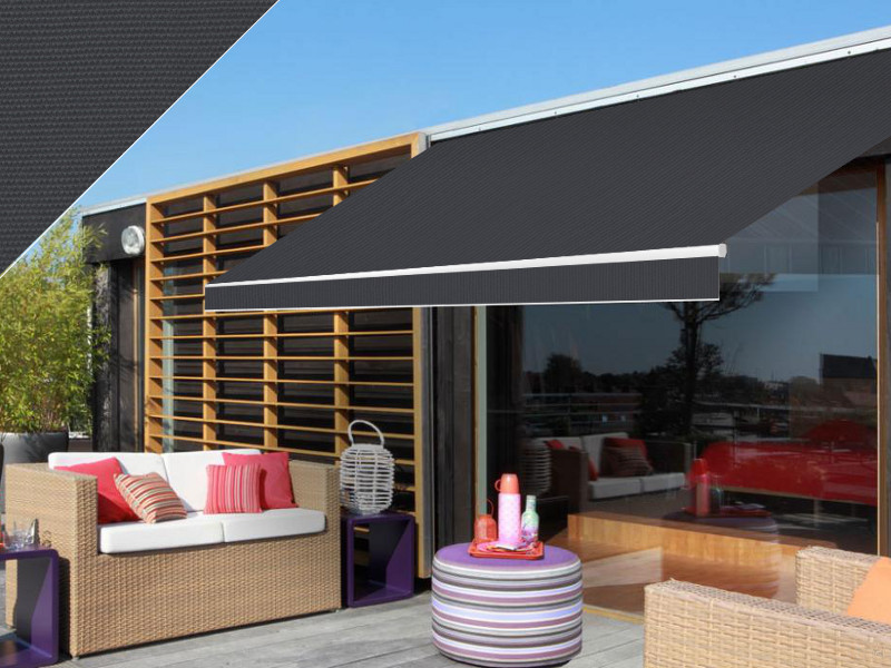 store banne gris et blanc