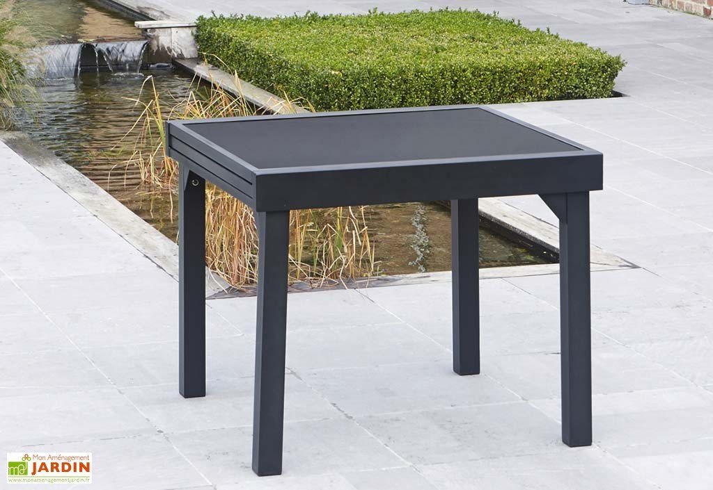 table aluminium jardin extensible