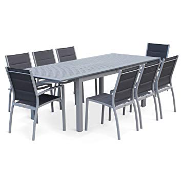 table aluminium jardin extensible