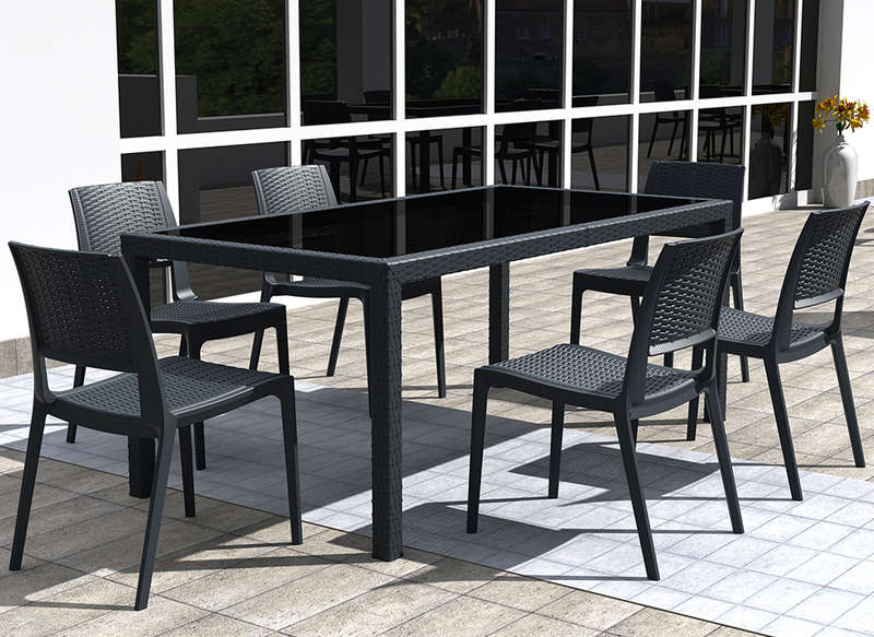 table chaise jardin resine tressee - Agencement de jardin aux meilleurs