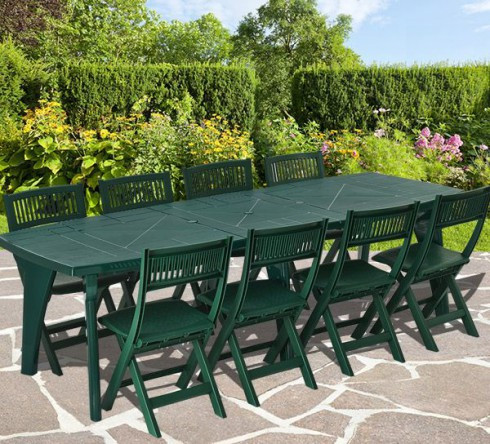 table de jardin 8 personnes plastique