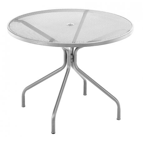 table de jardin avec trou central
