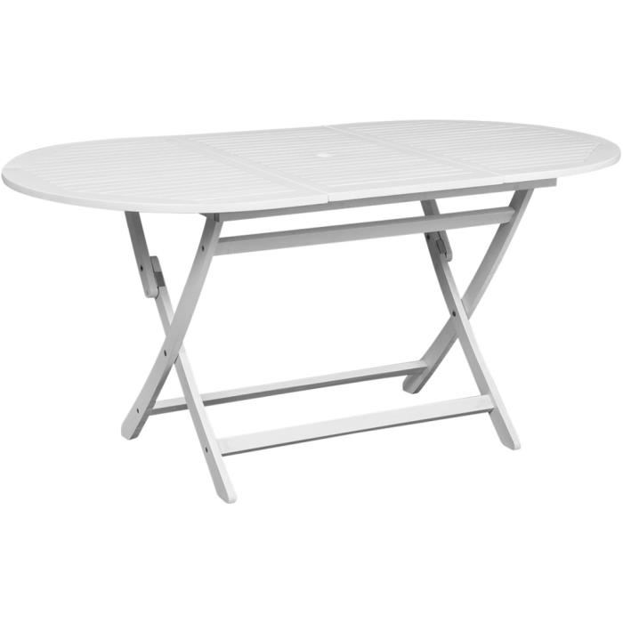 table de jardin avec trou central