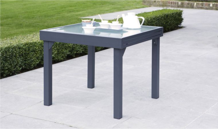 table de jardin carree aluminium - Agencement de jardin aux meilleurs prix