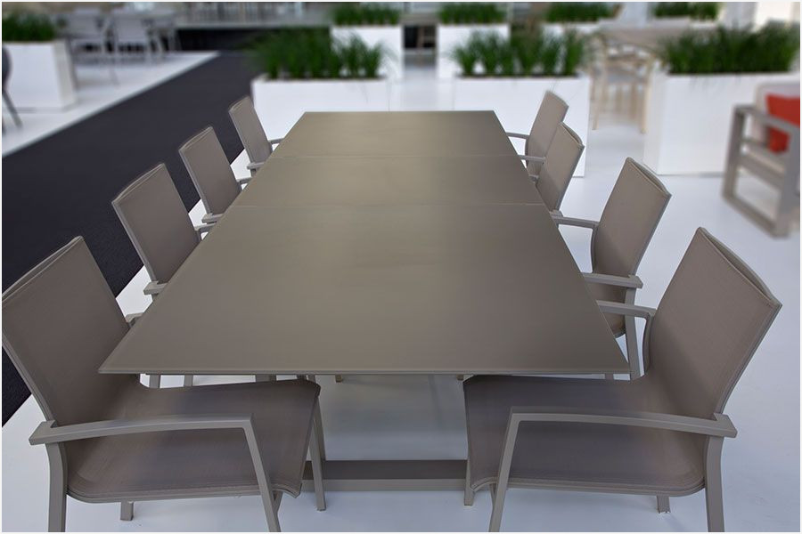 table de jardin en aluminium avec rallonge - Agencement de jardin aux