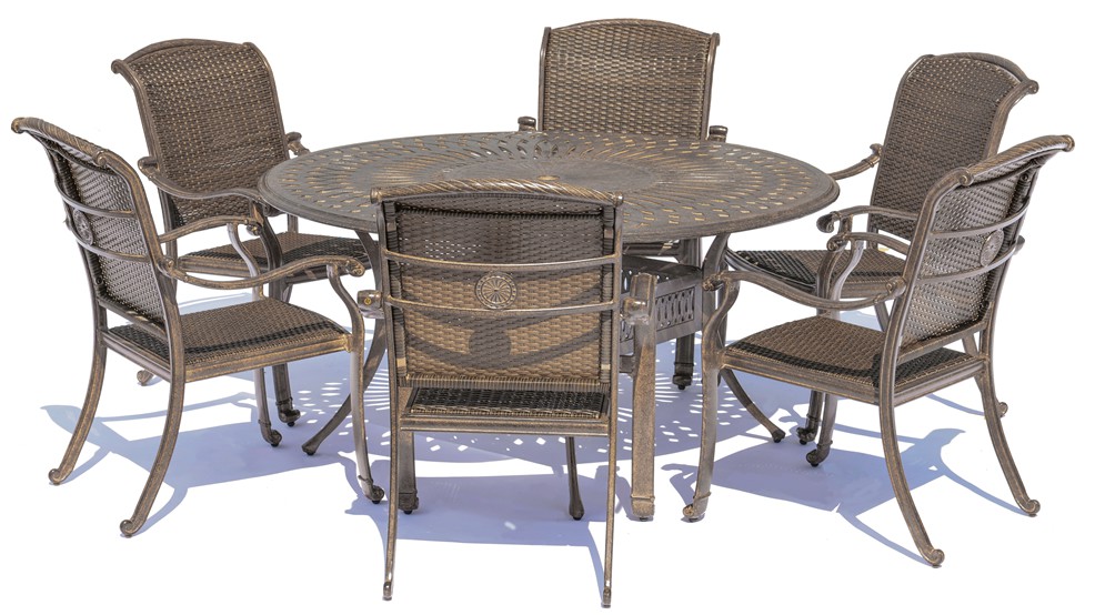 table de jardin en fonte d'aluminium