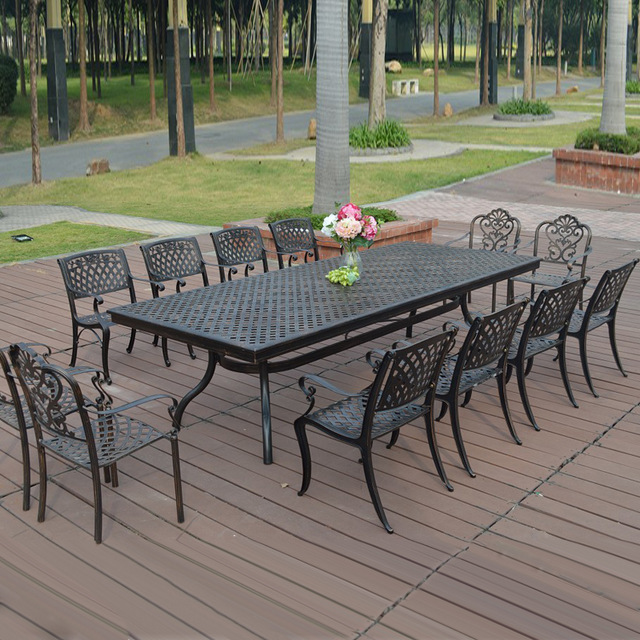 table de jardin en fonte d'aluminium
