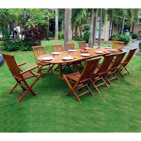 table de jardin en teck promo