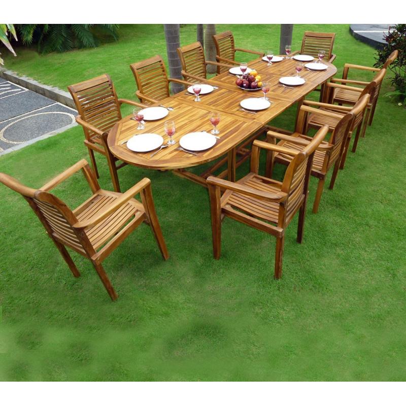 table de jardin en teck promo