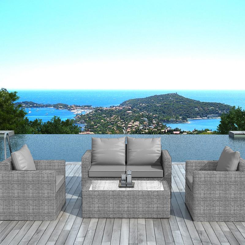 table de jardin resine tressee 8 places