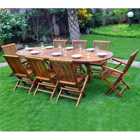 table de jardin teck solde