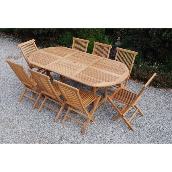 table de jardin teck solde
