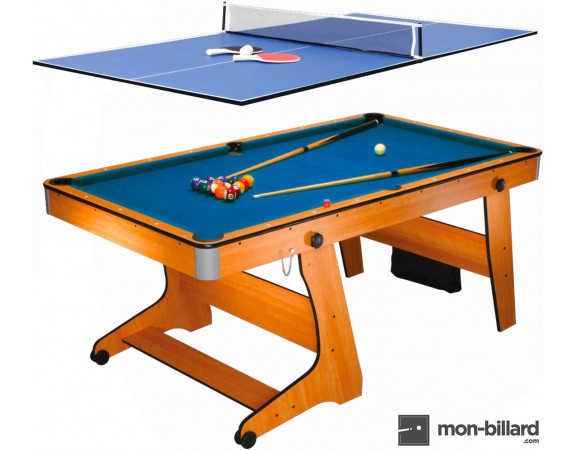 IUNNDS Table de ping-pong de taille moyenne pliable et portable de 1,8