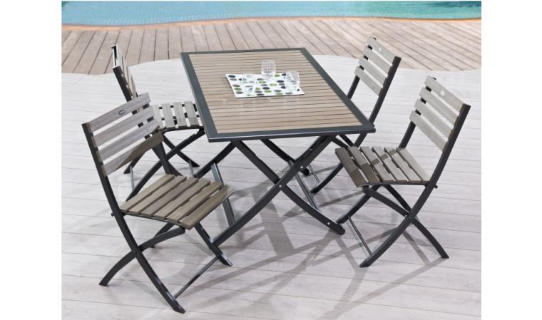 table de salon de jardin pliable