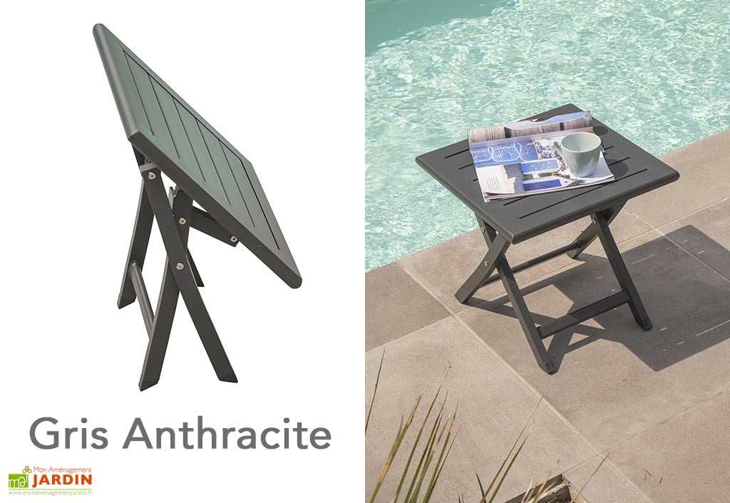table de salon de jardin pliable