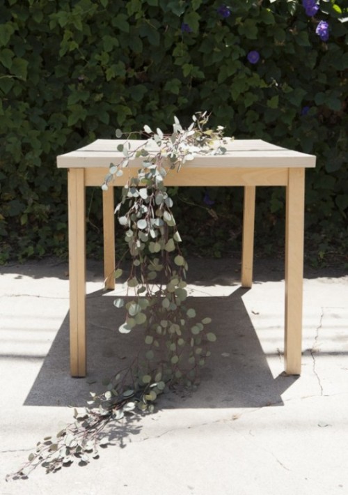 table en eucalyptus