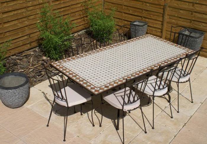 table en fer forge exterieur