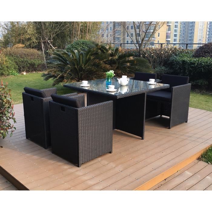table en resine de jardin