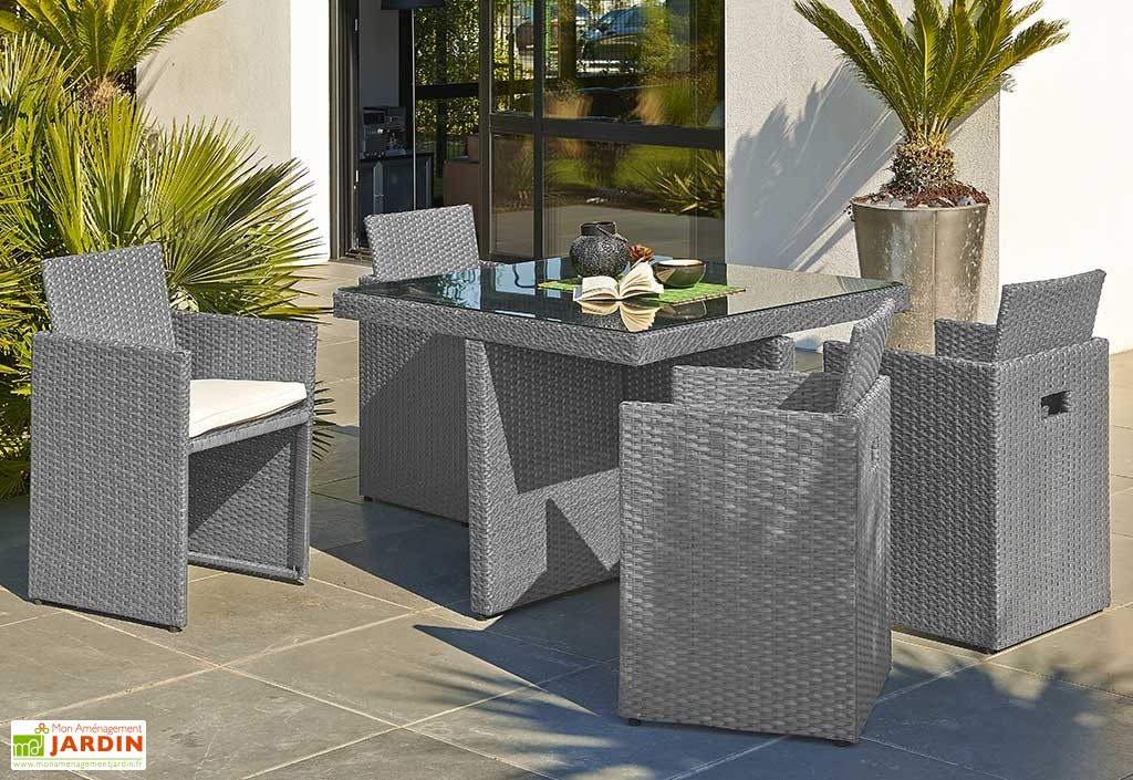 table en resine de jardin