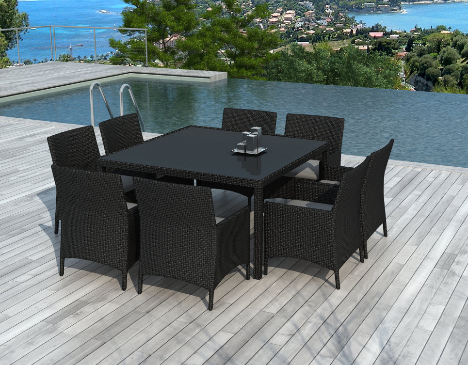 Table Et Chaise De Jardin En Resine Tressee