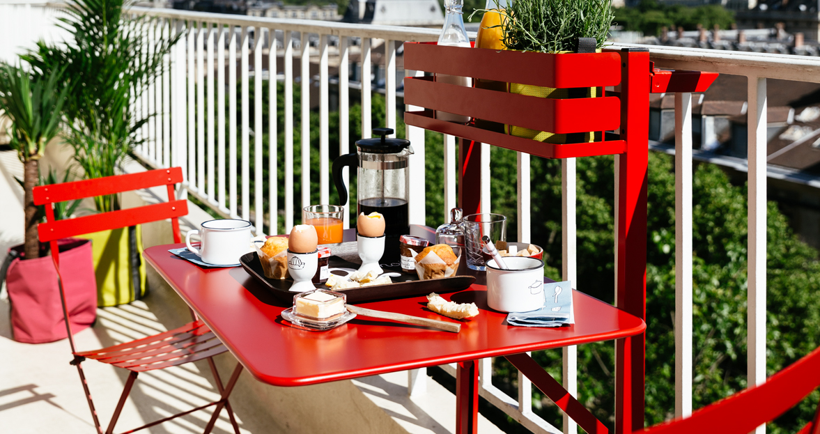 table et chaise pliante de balcon