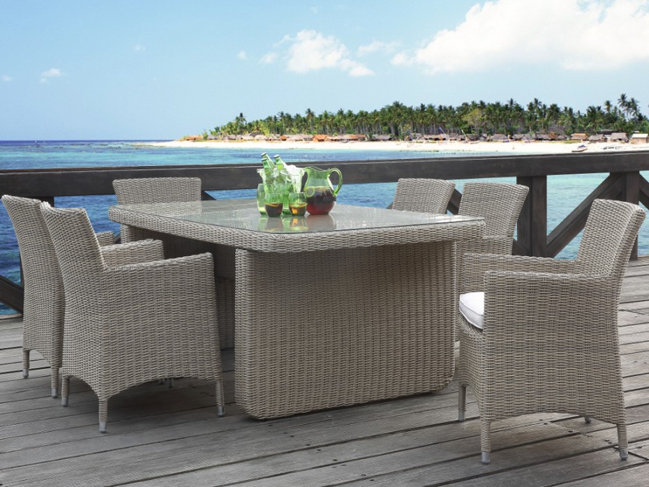 table et chaises resine tressee - Agencement de jardin aux meilleurs prix