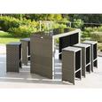 table haute de jardin en resine tressee