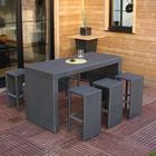 table haute de jardin en resine tressee