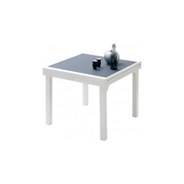 table jardin carree aluminium