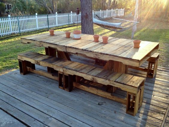 table jardin palette