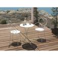table ronde fer forge blanc
