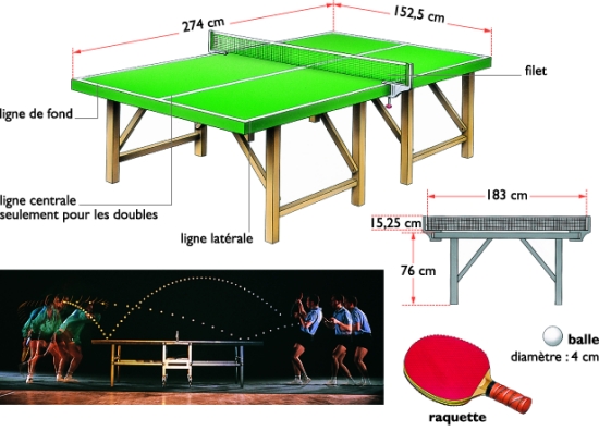 taille table de ping pong - Agencement de jardin aux meilleurs prix