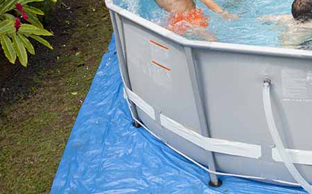 tapis de sol piscine hors sol ronde