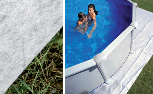 Tapis De Sol Pour Piscine Ronde 305 Cm - Antidérapant, Résistant UV, Lavable, Polyester