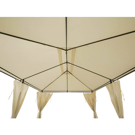 Toit De Rechange Pour Tonnelle Cape Town 4x3m - Tissu Polyester Étanche Disponible En 3 Couleurs