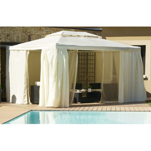 tonnelle 4x3 avec rideaux