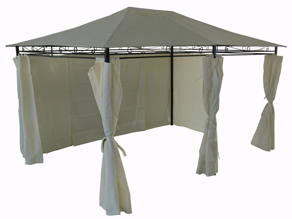 tonnelle 4x3 avec rideaux