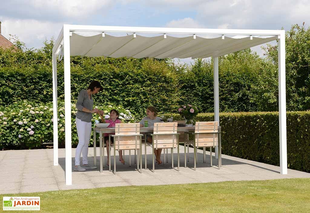 tonnelle de jardin avec toile retractable
