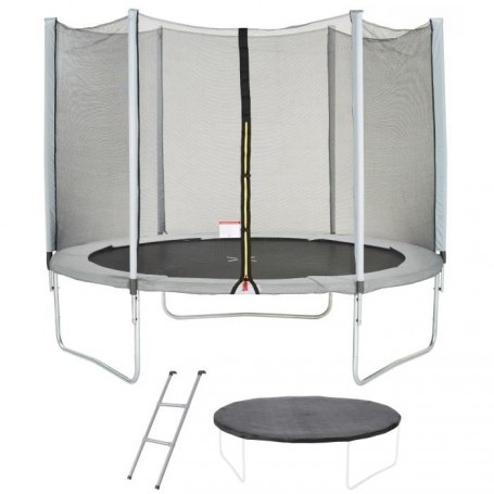 trampoline avec filet et echelle