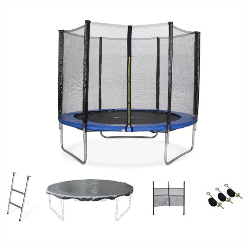 trampoline avec filet et echelle