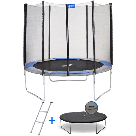 trampoline avec filet et echelle