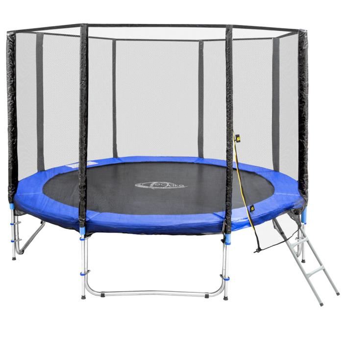 trampoline avec filet et echelle