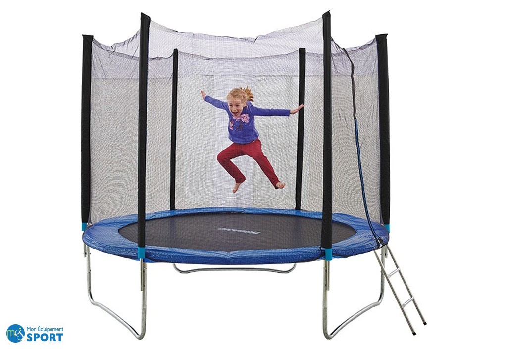trampoline avec filet et echelle