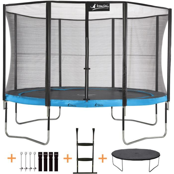 trampoline avec filet et echelle